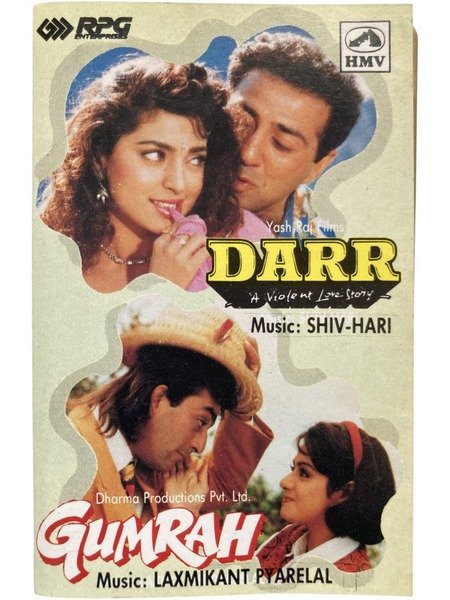 Darr / Gumrah HMV Cassette SPHOS 48253 (1993) | Bollywood Vintage Hindi Audio Tape