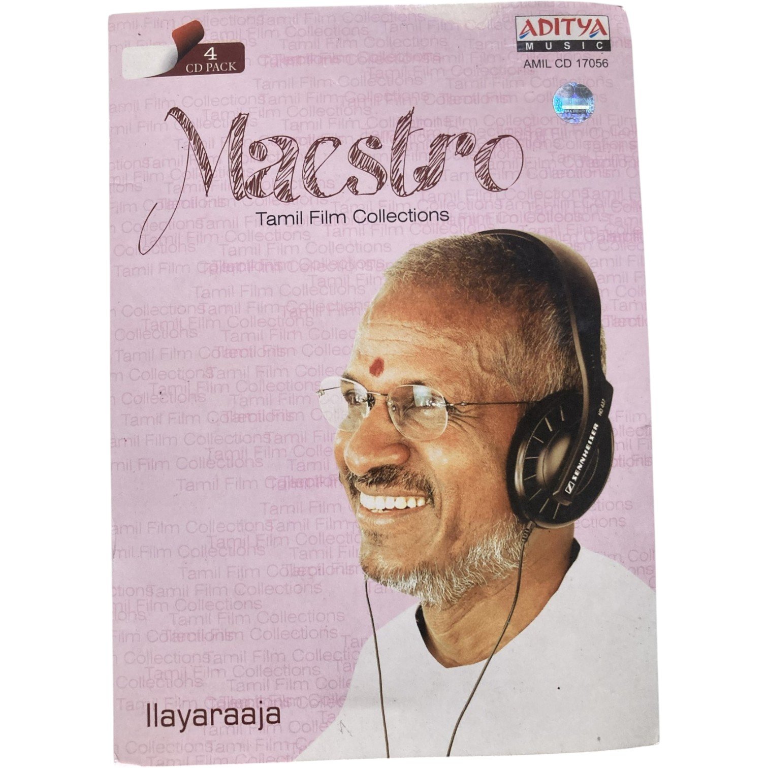 Maestro Tamil Film Collection Illayaraaja Tamil Audio CDs (2) Maestro Ilaiyaraaja Tamil Film Collections 4CD Pack – Aditya Music | AMIL CD 17056 - Image 1